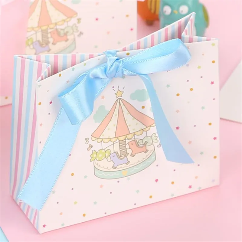 Carousel Paper Gift Box Wedding Favors and Gifts Unicorn Party boy/girl Baby Shower Candy Box Birthday Party Decorations Kids images - 6