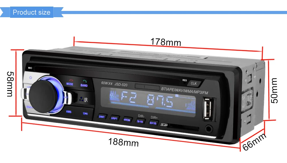 LTBFM автомагнитола 1 din авторадио автомобилей MP3 радио Bluetooth 1 Дин Радио FM Мультимедиа Автомобиля Стерео Авторадио автомо