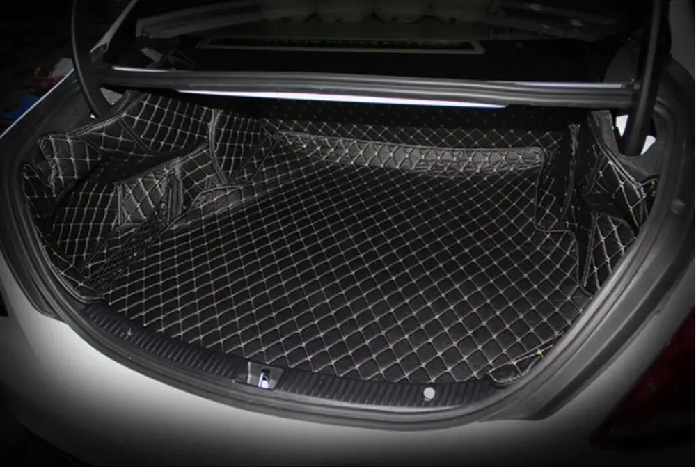 Волоконно кожаный коврик для багажника автомобиля mercedes benz w205 c180 c200 c250 c300 2015 2016 2017