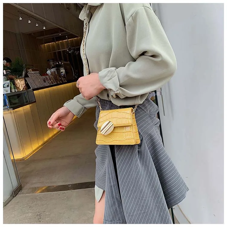 Elegant Female Stone pattern Tote bag New Quality PU Leather Women's Designer Handbag Lock Chain Shoulder Messenger Bag