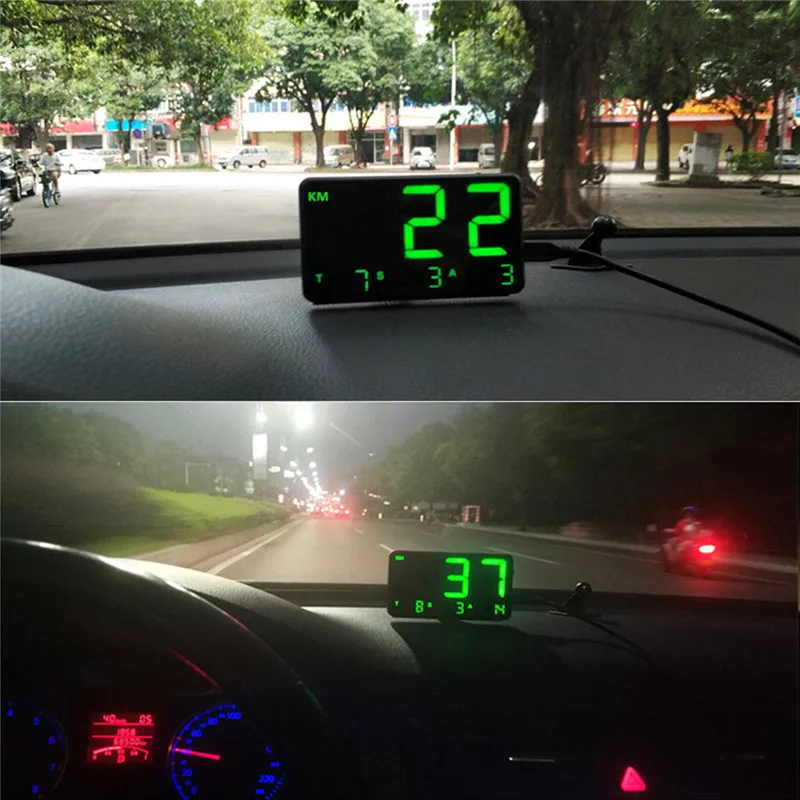 C80 Автомобильный цифровой GPS измеритель скорости дисплей км/ч миль/ч для