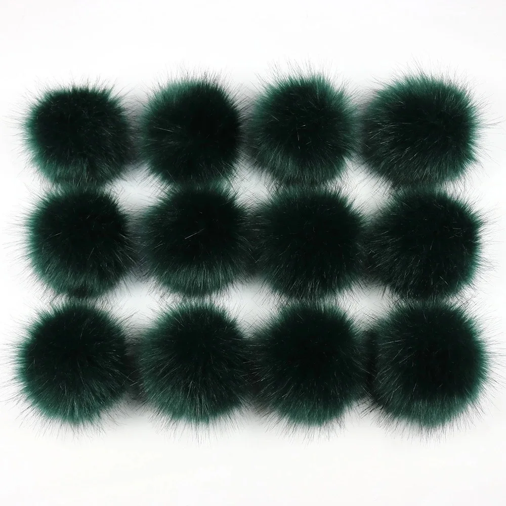 Combination 11 12 шт./лот, ручная работа, искусственный помпон из енота, искусственный помпон, шапка с помпонами,, шапка из искусственного меха лисы, помпон 8/10/12/15/см - Цвет: Combination 11