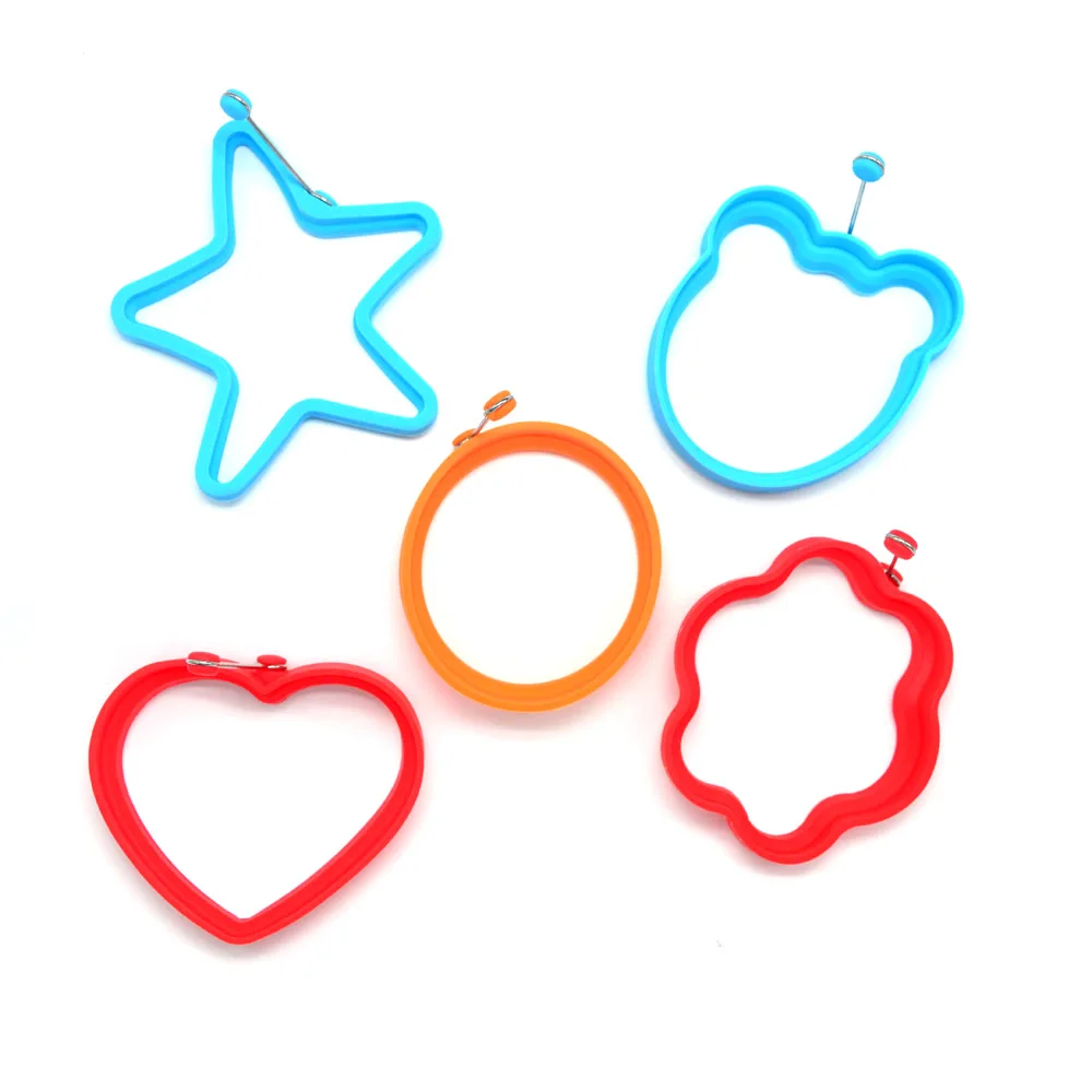 5 шт./лот силиконовые кольца для яиц форма жареных антипригарные кухонные