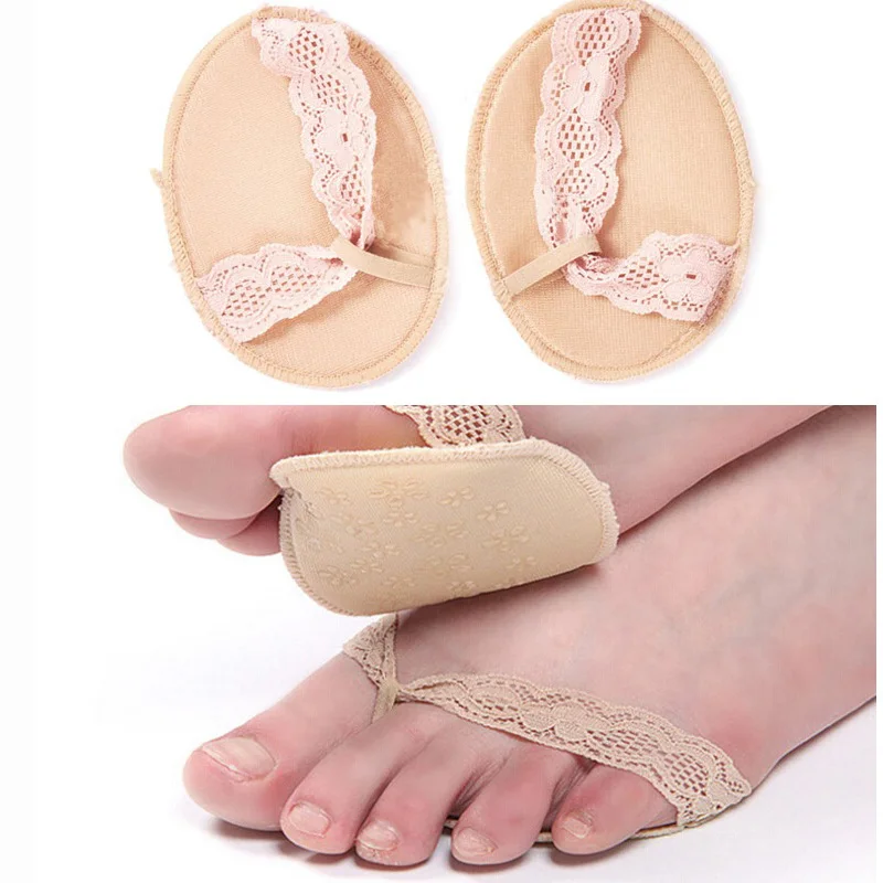 3 пары стильная невидимая кружевная губка Абсорбирующая стелька передняя часть