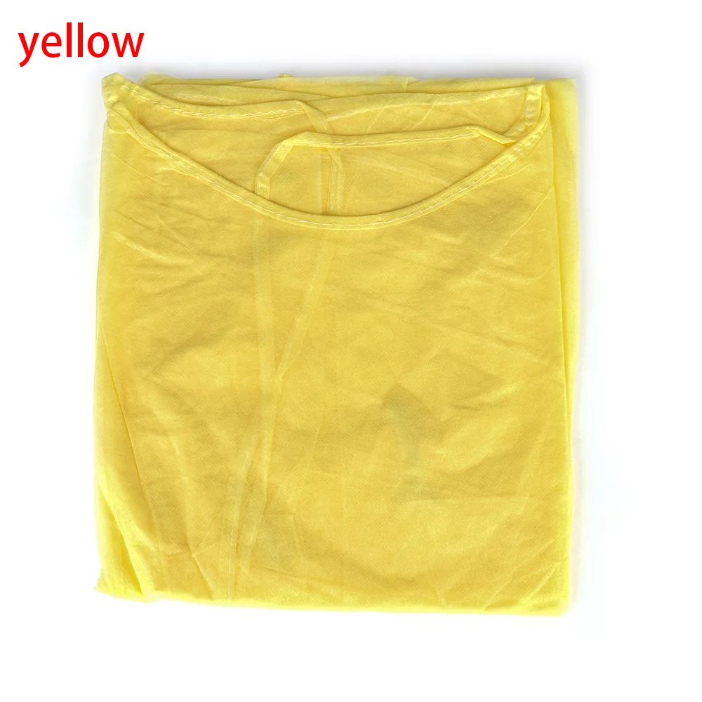 set-yellow Разные цвета! 1 шт. одноразовая Хирургическая Одежда Аксессуары для татуировки и легкой пыли одежда комбинезоны один раз фартуки медицинская одежда - Цвет: set-yellow