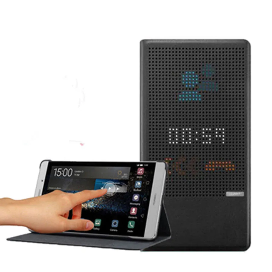 Официальный цветной Чехол-книжка с подставкой и окошком для huawei P8 Max