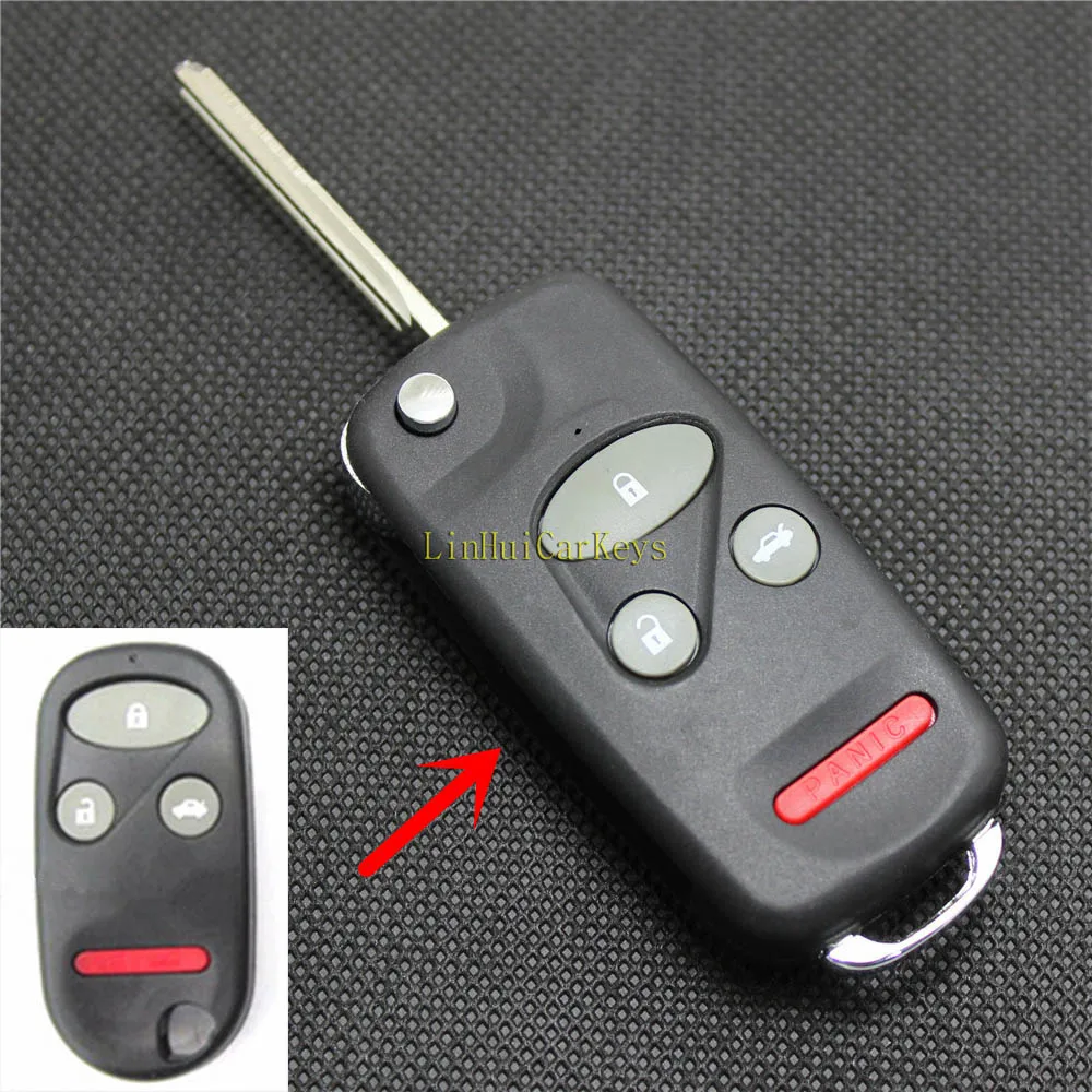 

PINECONE for HONDA FIT ACCORD 2.3 ODYSSEY Key Case 3+1 Buttons Uncut No.1 Blade Modified Remote Blank Key Cover Shell 1 PC