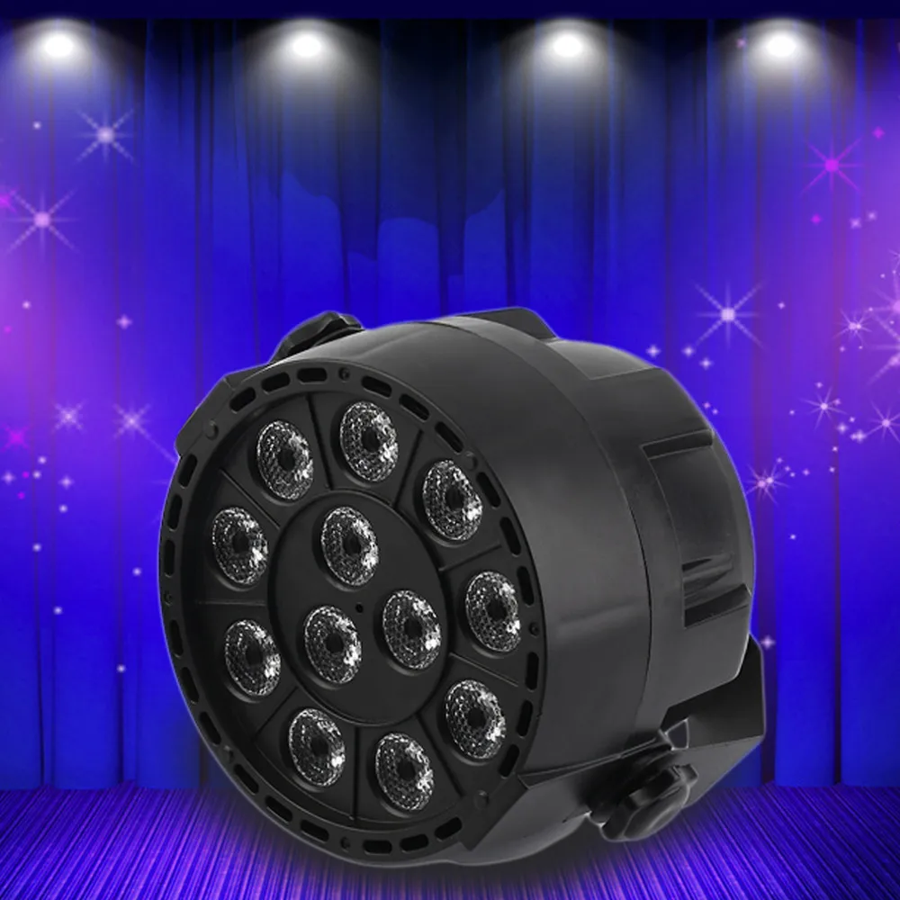 1 шт. плоский led par сценический rgbw 12x1 Вт дискотечный свет dmx luz Dj контроллер эффектов