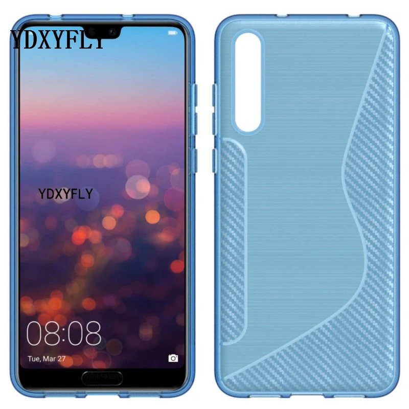Модный гибкий простой защитный чехол для huawei P20 Lite мягкий S LINE TPU резиновый матовый