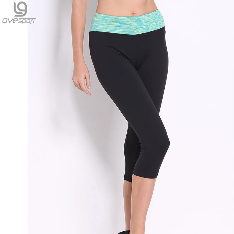 Женские эластичные леггинсы для бодибилдинга с эластичным поясом