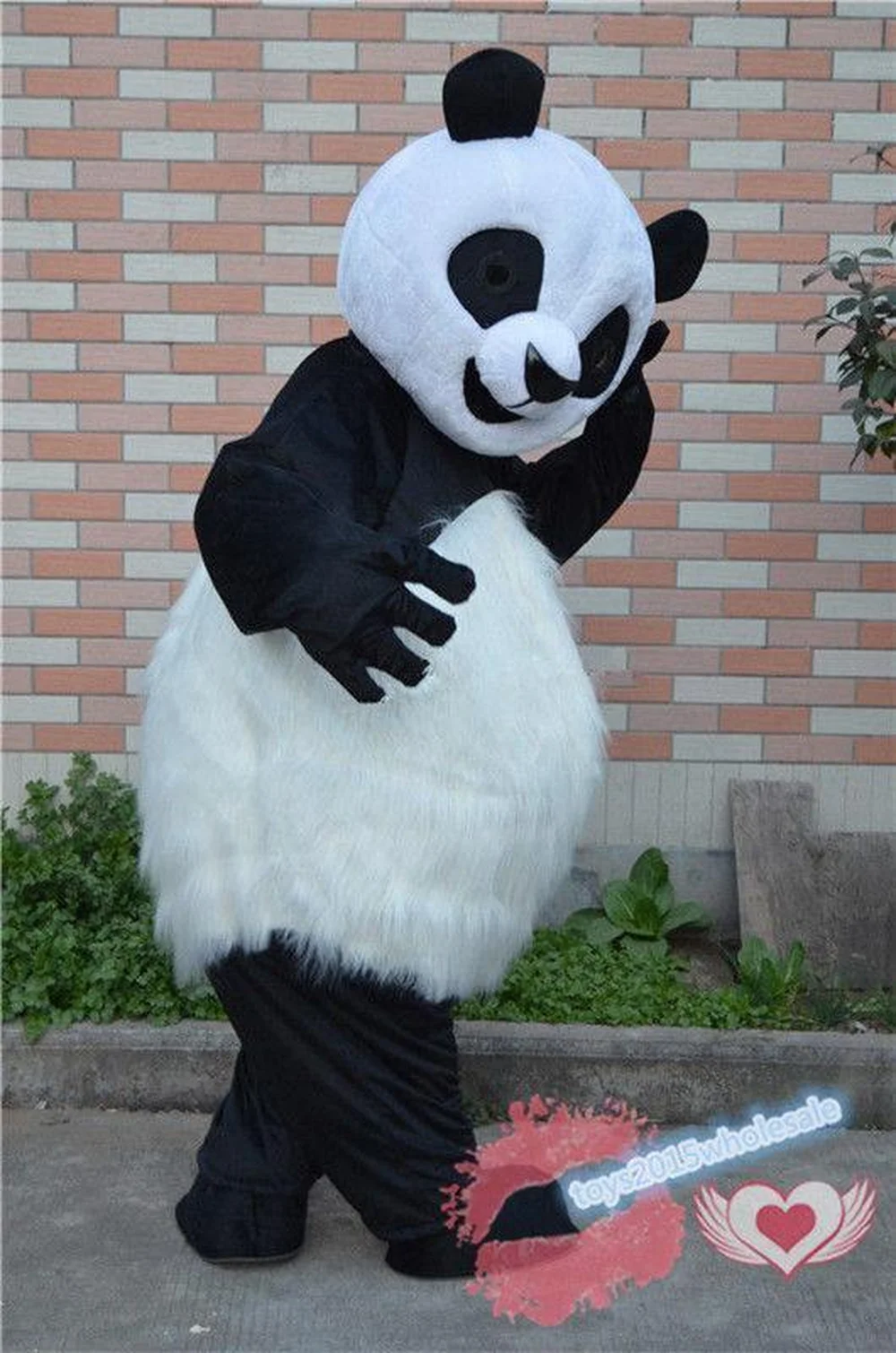 

Long Fur Chinese Panda Mascot Costume Suits Cosplay Party Game Dress Outfits Clothing Advertising Carnival Halloween Christmas