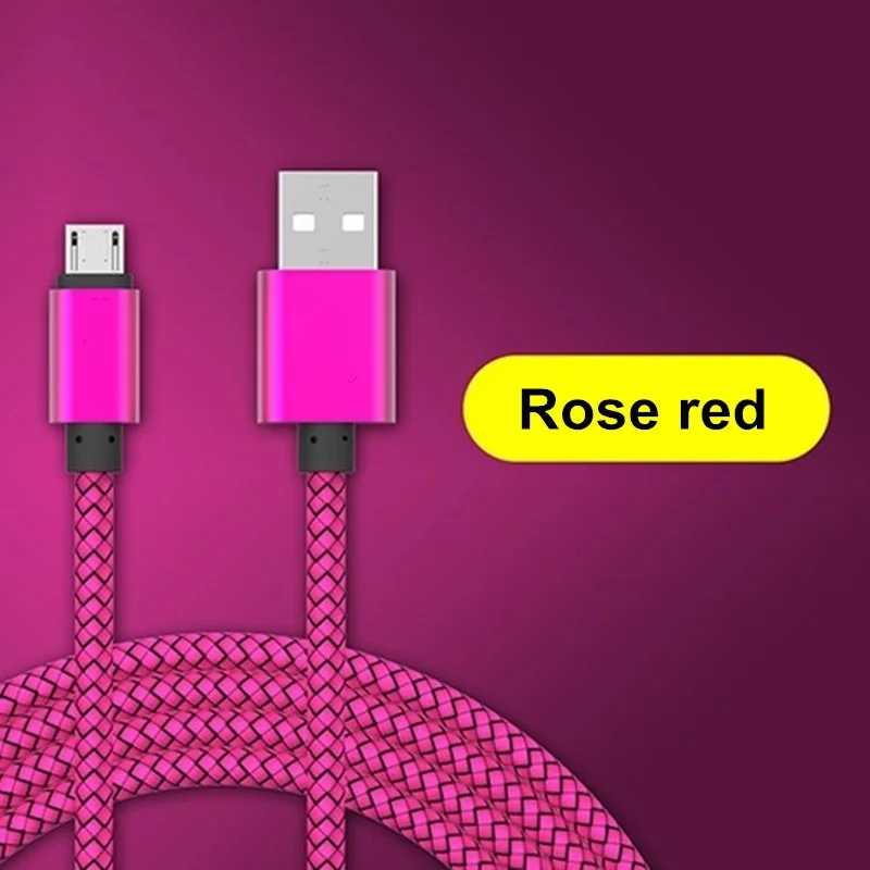 Micro USB 2,0 кабель для синхронизации данных и быстрой зарядки для samsung Galaxy Tab A T280 T350 T351 T355 T550 T580 T585 Tab E T377 T560 - Цвет: Розовый