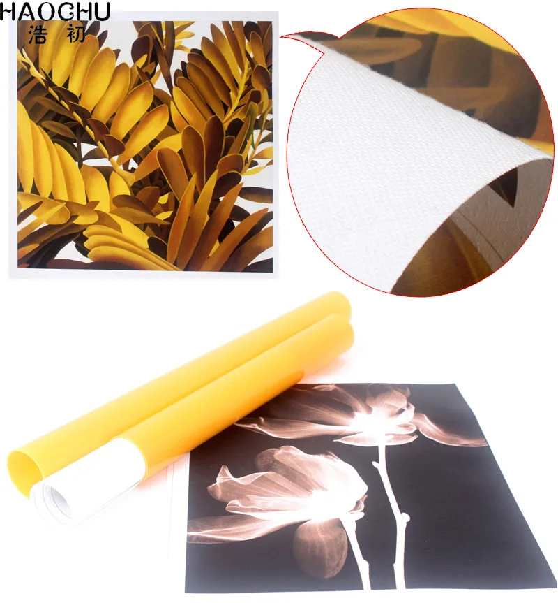 HAOCHU зеленые листья растений акварелью кухня спальня стены искусства украшения