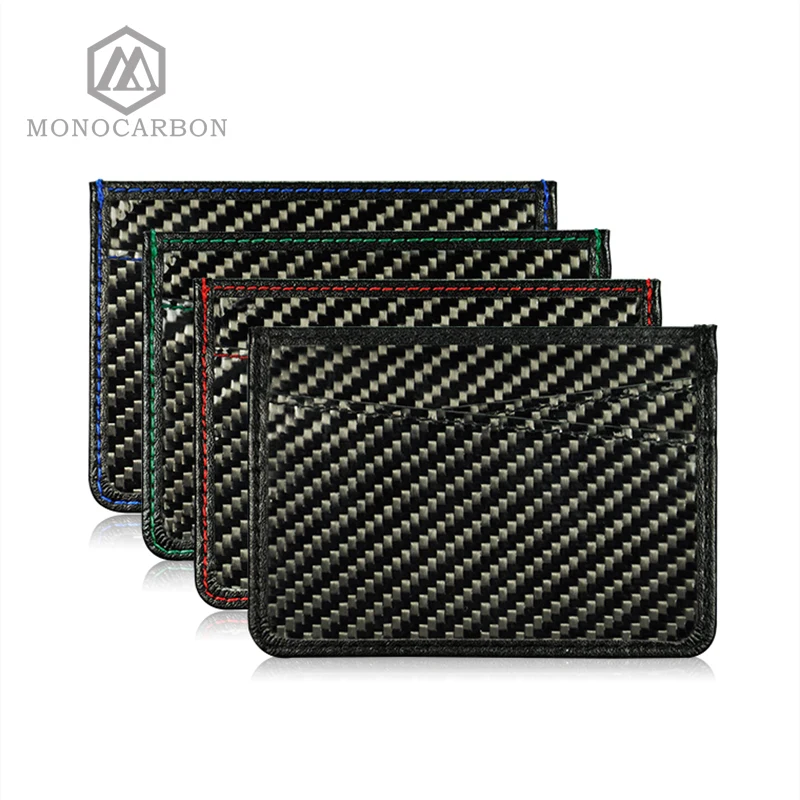 Monocarbon New Arrival Flexible Ultra Thin Mini Carbon Fiber Couple Credit ID Cards Holders Gifts | Багаж и сумки