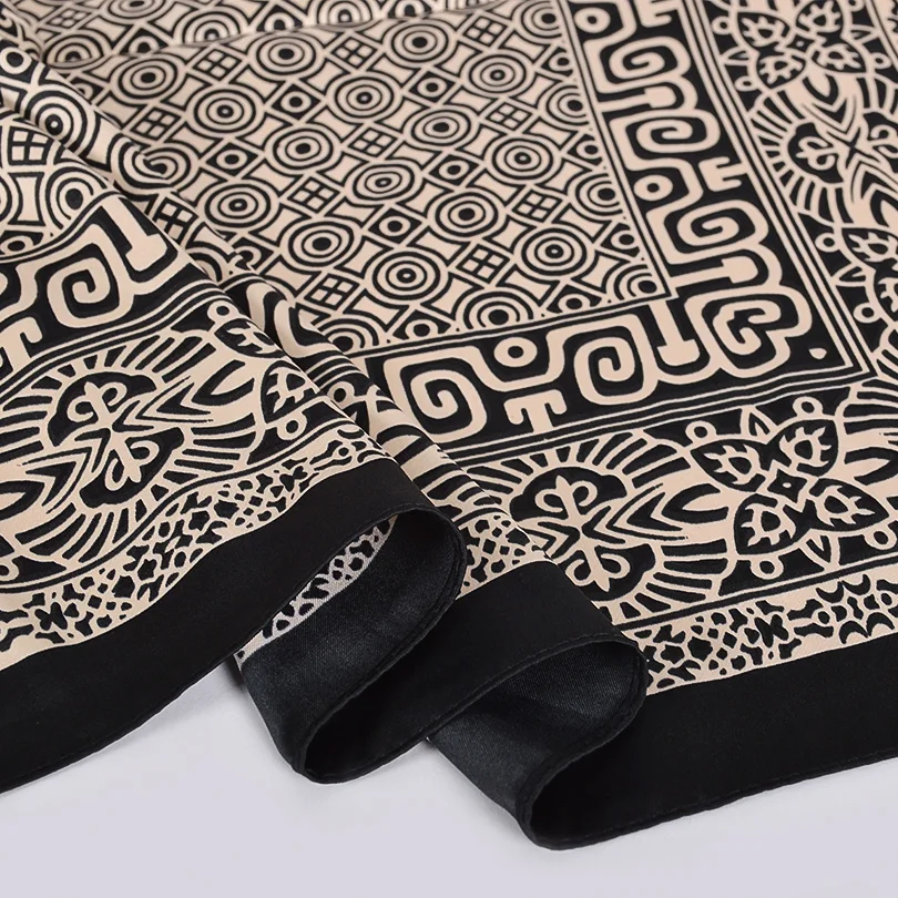 [BYSIFA] женские шарфы хиджабы Осень-зима матовый атласный квадратный шелковый шарф