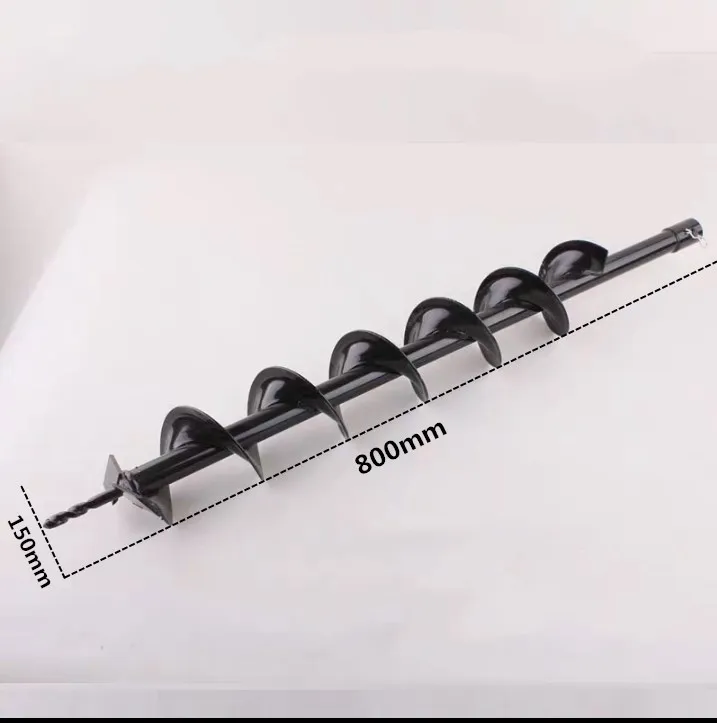 Doersupp черный 100 мм/120 мм/150 мм/250 мм 4 размера Металл шнек биты одним лезвием бит бурового инструмента для отверстие Digger копания машины