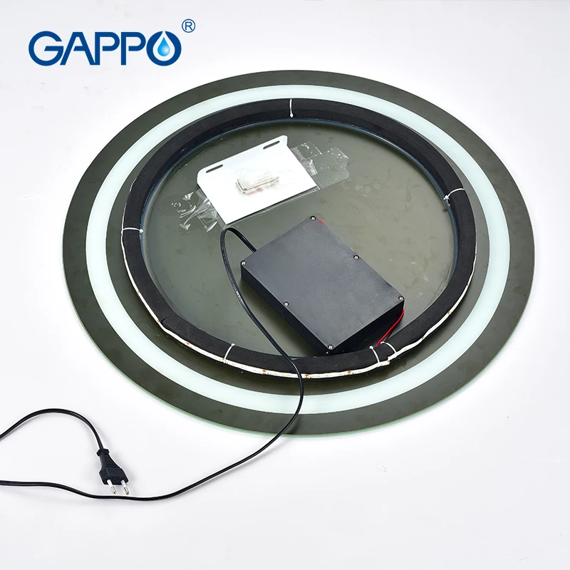 Зеркало для ванной комнаты Gappo круглое светодиодное косметическое зеркало
