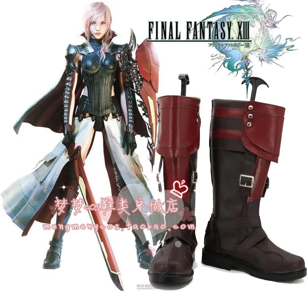 Молния Возврат: конечная фантазия 13 го цлерэйр Фарон молния косплей обувь сапоги