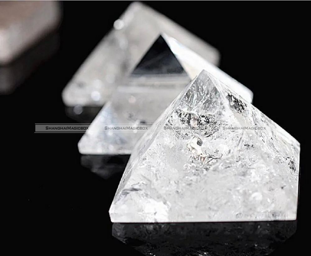 1 шт. 30 мм Природный прозрачный кристалл кварца Пирамида ясно целебная рейки