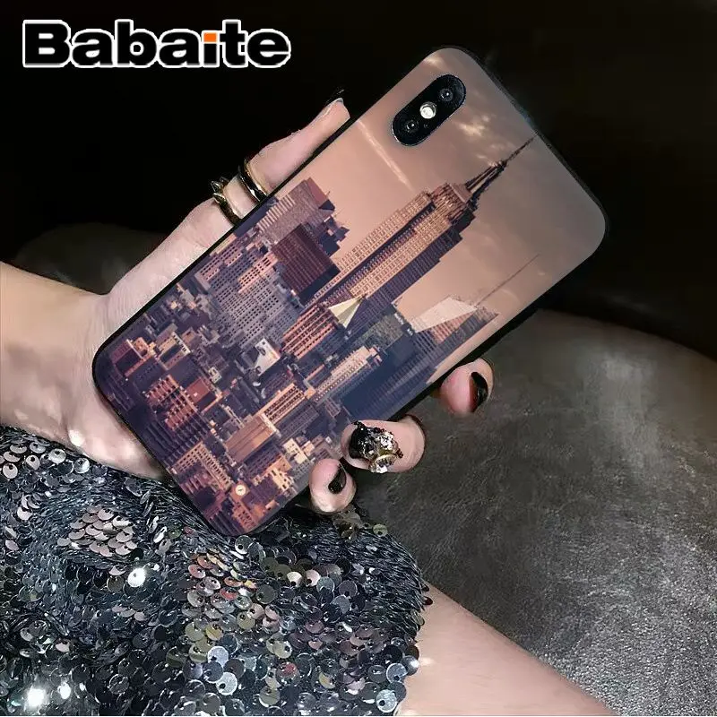 Babaite New York Empire Building Custom Photo мягкий чехол для телефона iPhone X XS MAX 6 6S 7 7plus 8 8Plus 5 5S XR |