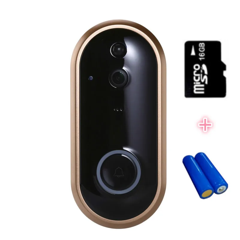 Option 4 Умный wifi дверной звонок, видео дверной звонок, Wi-Fi дверной звонок, камера для квартиры, ИК сигнализация, беспроводная камера безопасности, водонепроницаемая - Цвет: Option 4