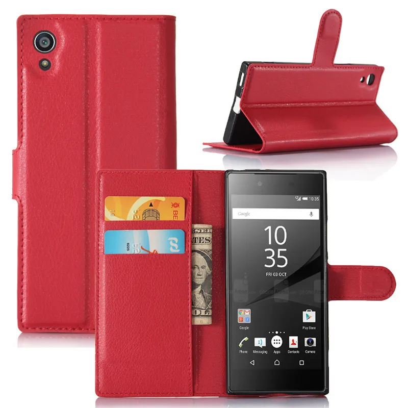 Роскошный кожаный чехол книжка для Sony Xperia XA1 Ultra Plus XA2 бумажник телефона чехлы|case for