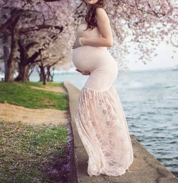 Пикантные будущей мамы кружевные вечерние платье Русалочки В лоскутном стиле