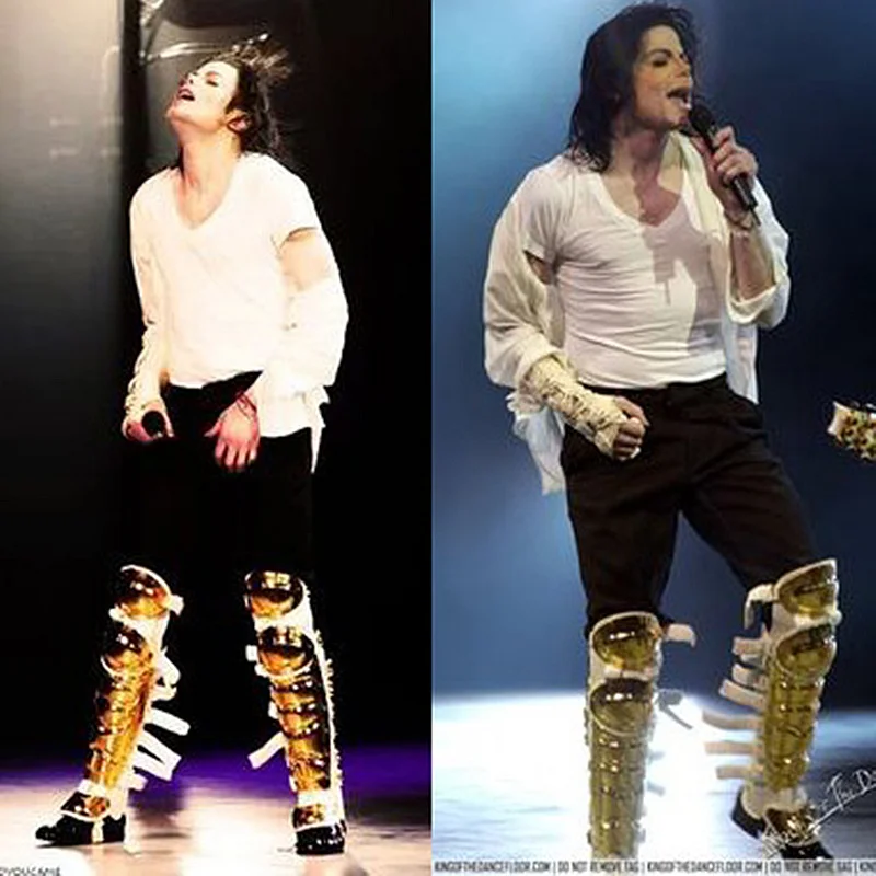 Редкий MJ Майкл Джексон классический золотой ручной работы история ноги матель