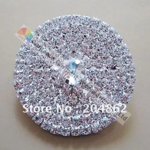 Круглые декоративные прозрачные кристаллы в чешском стиле 10 шт. 50 мм большие