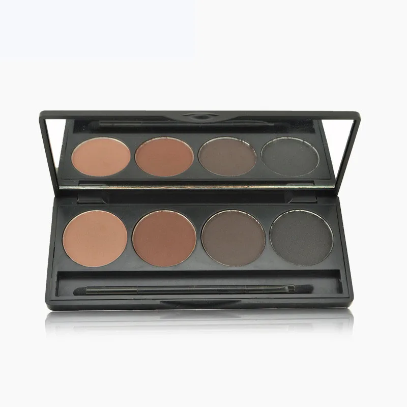 Профессиональная водостойкая пудра для бровей Danni Cosmetics 4 цвета Палетка + кисть