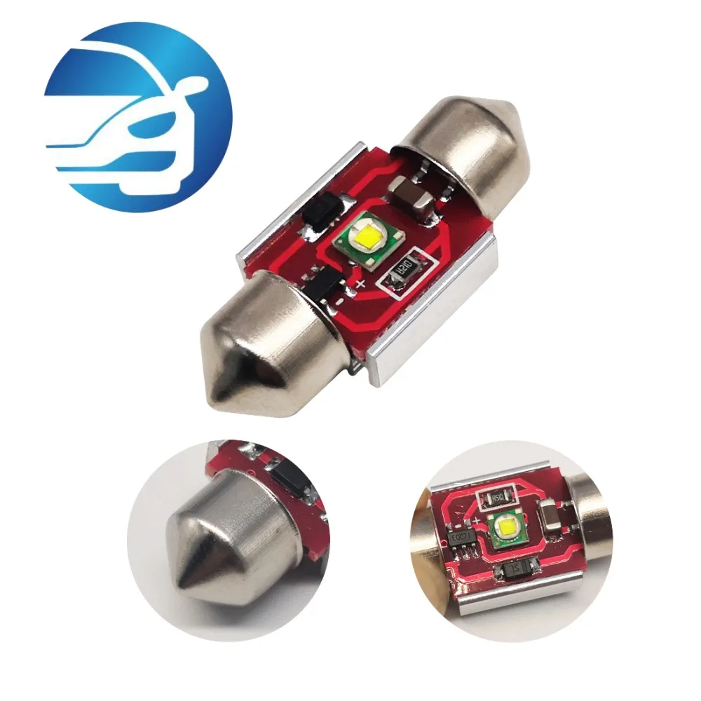 4 шт. светодиодный 31 мм/36 мм/39 мм/41 мм Festoon 12V 1SMD купольная лампа для чтения Интерьер