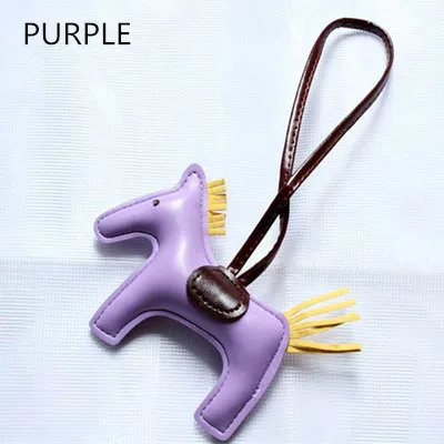 purple Известный бренд ручная работа из искусственной кожи мини-сумка с пони Милая Лошадь Подвеска из овчины Рождественские Подвески для женских сумок 13*10 см - Цвет: purple