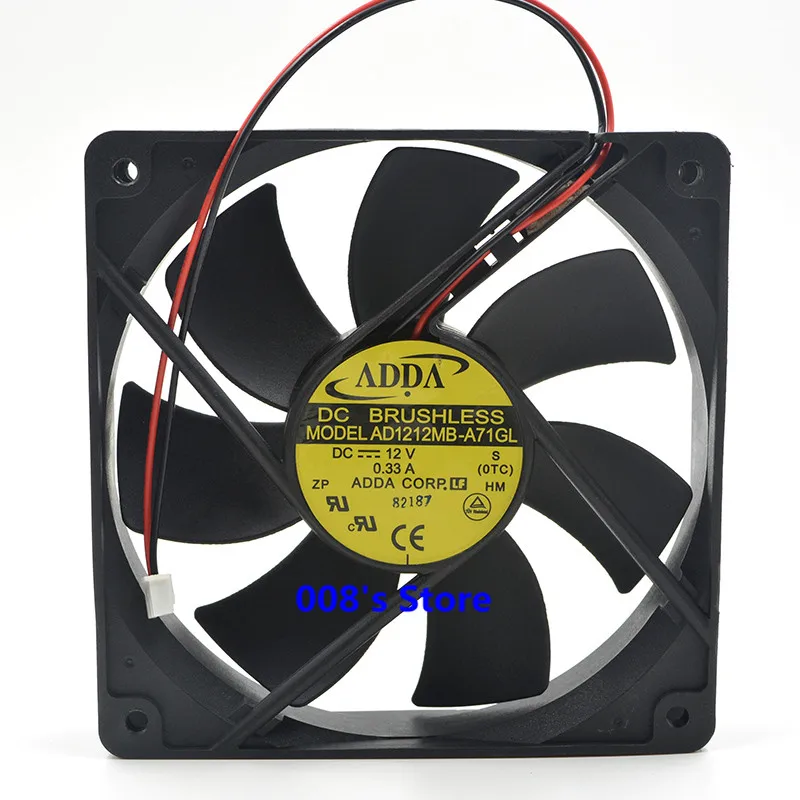 Радиатор процессора кулер вентилятор для AD1212MB-A71GL 120*120*25 мм 12 см 2050 об/мин 80.5CFM 12 В DC 0.33A 0TC охлаждения 2 булавки
