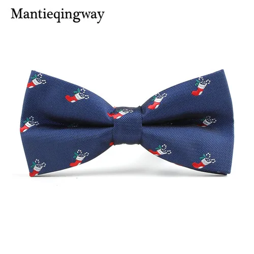 Бренд mantieqingway, мужской галстук-бабочка, мужской галстук-бабочка из полиэстера, для свадьбы, для жениха, тонкий Рождественский галстук-бабочка, Санта Клаус, лось, галстук-бабочка - Цвет: MDZ019002