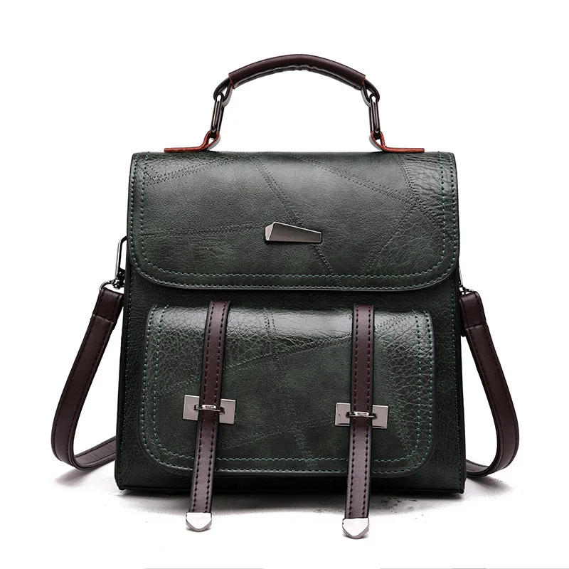 

CASMOR Vintage PU Leather Women Backpacks for Girls School bag Designer Classic High Quality Famous College Small Backpack