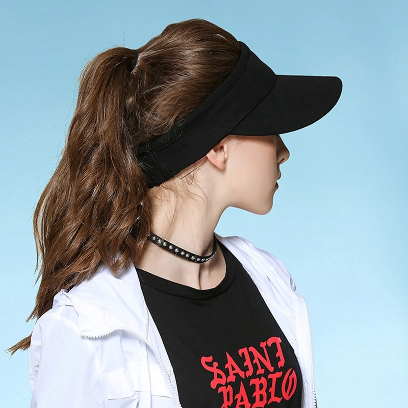 

2019Summer new casual empty top hat, men and women outdoor riding sun hat, wild sports sun protection sun hat