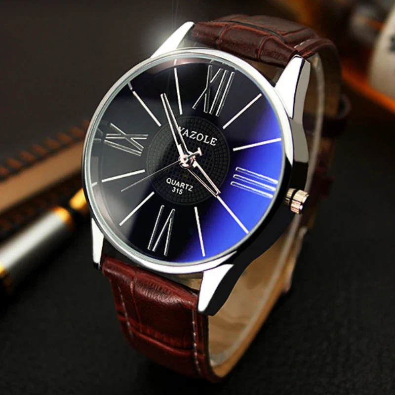 

YAZOLE Men's Watch Luxury Blue Glass Wrist Watch Men Watch Top Brand Fashion Watches Clock saat reloj hombre erkek kol saati