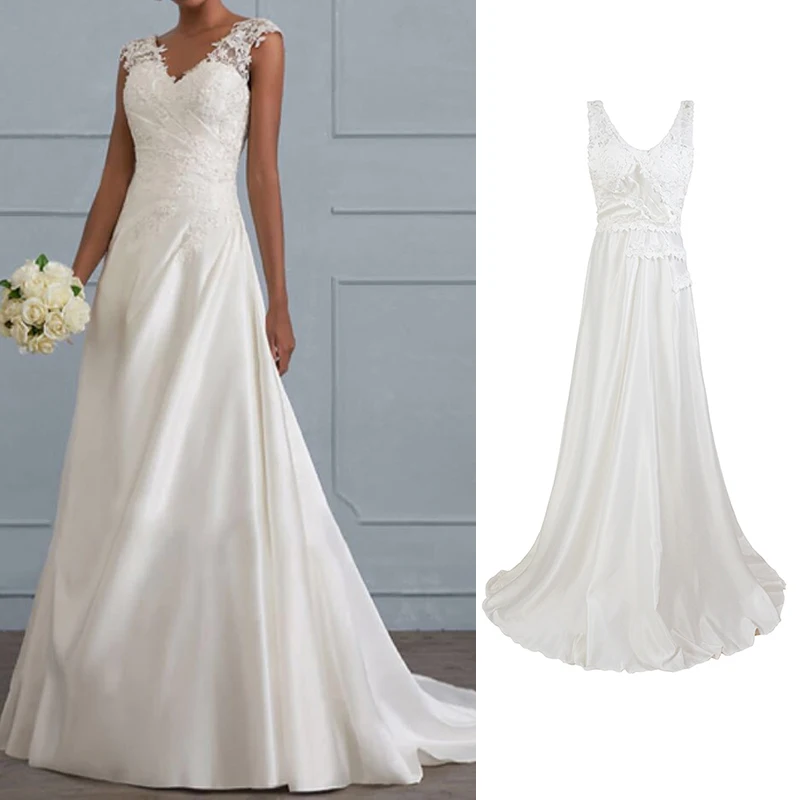 Женская Плюс Размер v-образным вырезом сплошной цвет кружева без рукавов