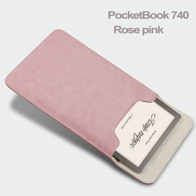 rose pink GAUGGER водонепроницаемый чехол из искусственной кожи для 7," PocketBook 740 InkPad 3 электронная книга с магнитной нейлоновой пряжкой - Цвет: rose pink