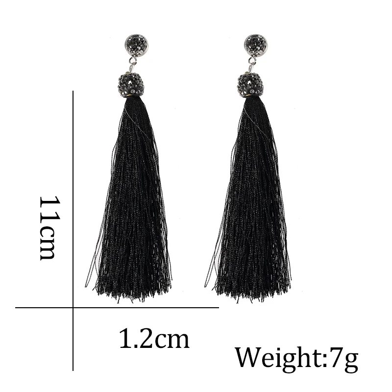 Новые длинные серьги с кисточками в богемном стиле ручной работы модные