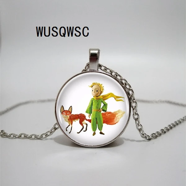WUSQWSC Little Prince Logo Crystal Pendant Necklace Women Fashion Jewelry Men Private Custom Picture | Украшения и аксессуары