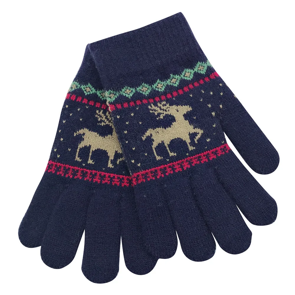 MUQGEW Christmas baby Girls Boys Of Winter Warm Gloves Children Cartoon Deer Finger Mittens Knittedkids gloves Dropshipping | Детская
