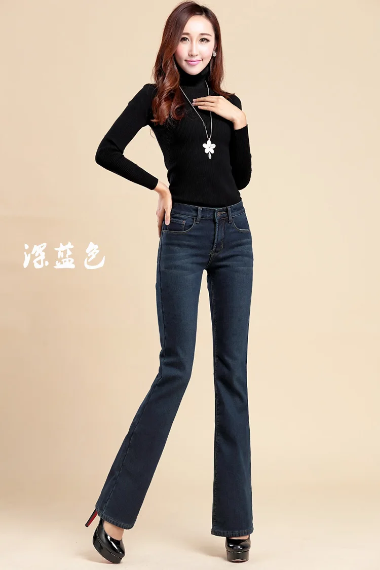 Женские бархатные джинсы с завышенной талией флисовой подкладкой 26 40|pants slimming|pants