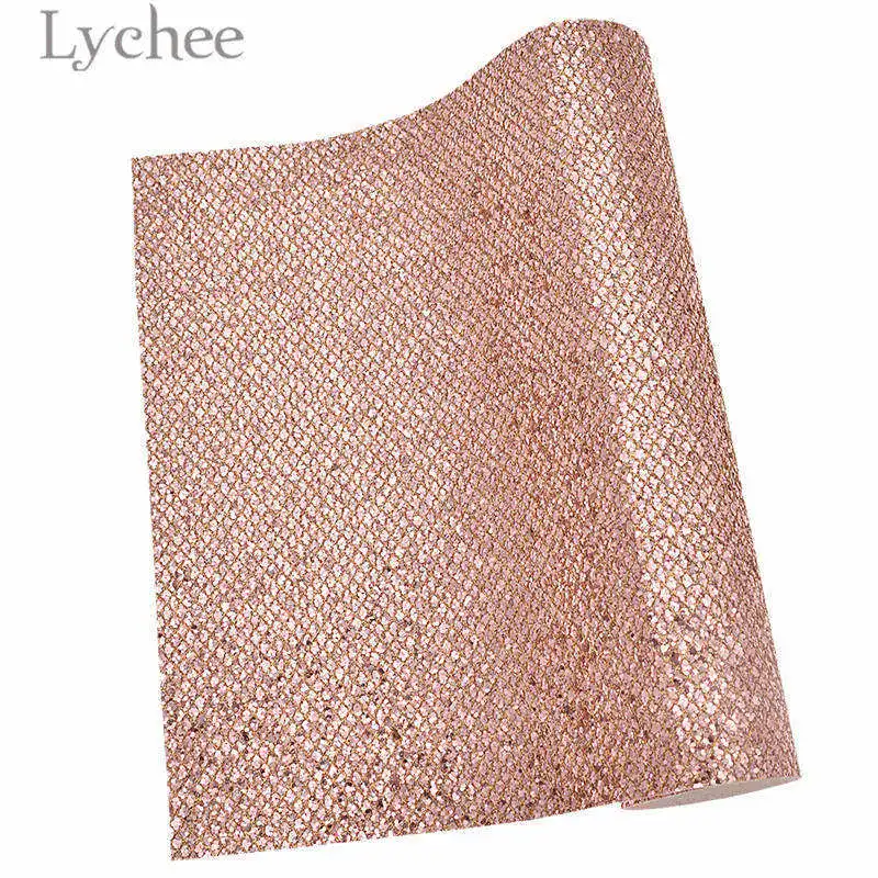 5 Lychee Life 21x29 см А4 сетка блестящая искусственная кожа ткань Высококачественная Синтетическая Кожа DIY материал для сумок одежды - Цвет: 5