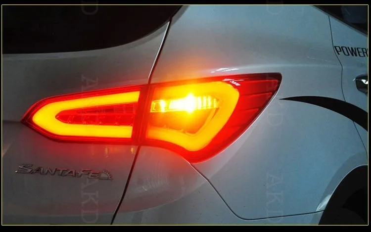 KOWELL автомобильный Стайлинг для hyundai IX45 задний светильник s Santa Fe 2013 задний светильник DRL+ сигнал поворота+ тормоз+ Реверс авто аксессуары led