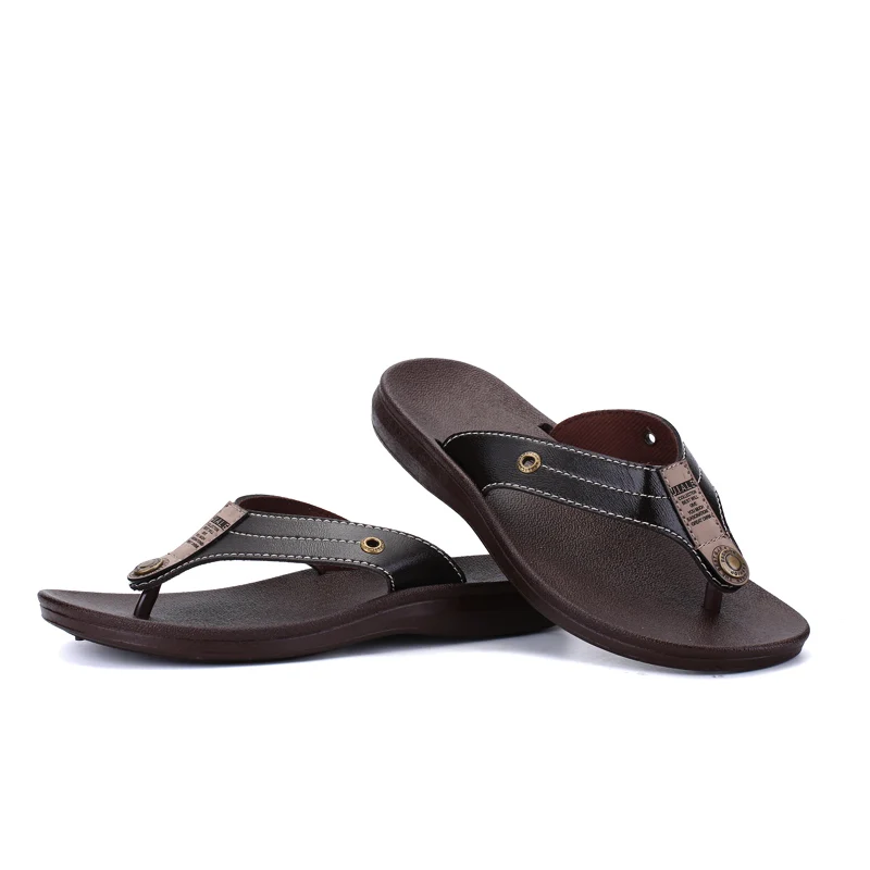 

YEINSHAARS New Arrival Summer Men Flip Flops High Quality Beach Sandals Non-slip Male Slippers Zapatos Hombre Casual Shoes Men