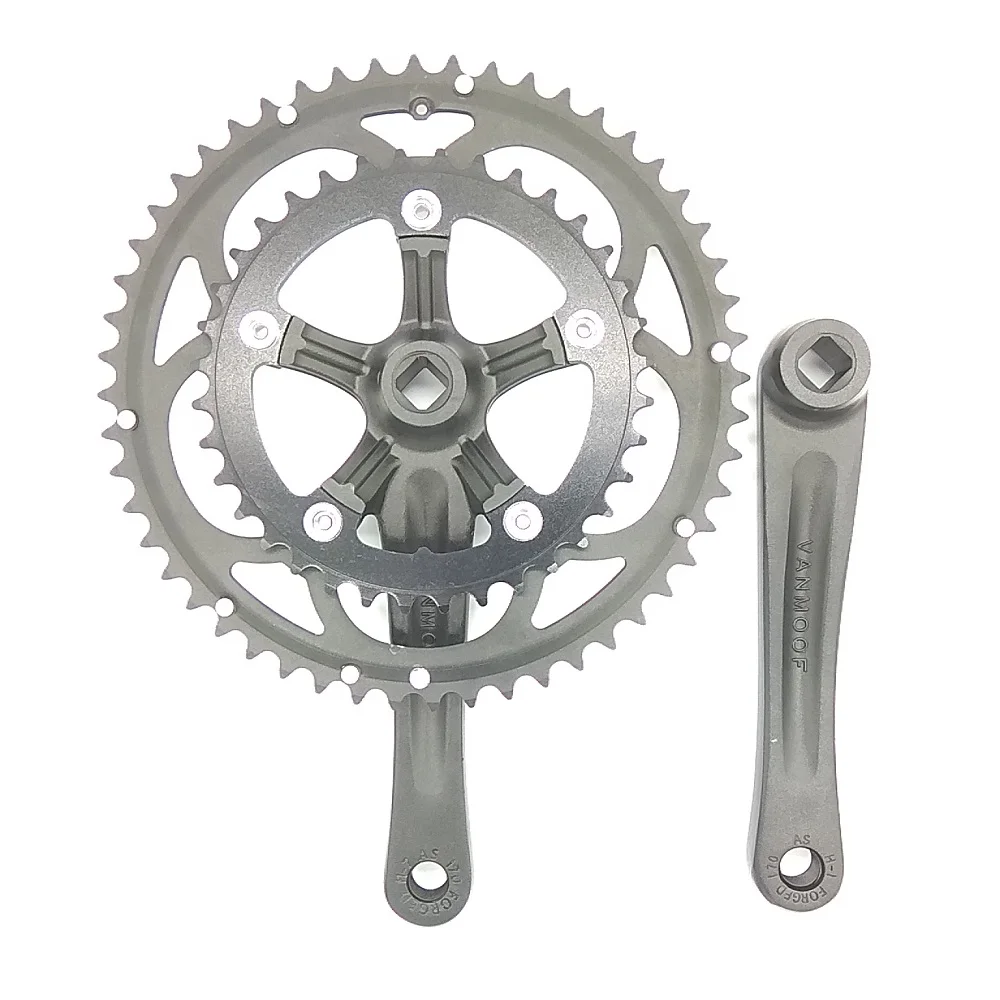 TRUYOU Road Bicycle Crankset 110 BCD 52/36T Chainwheel 3/32 Folding Bike Chain Ring 2*7/8/9 Speed Double Plate Crank 170mm Black | Спорт и