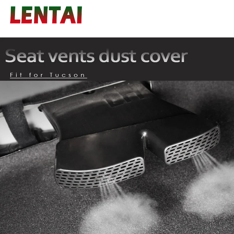 

OVERE 2pcs Under Seat Air Conditioner Air Outlet Duct Vent Protective Cover Grill Accessories For Hyundai Tucson 2017 2016 2018