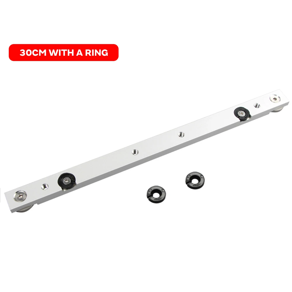30cm with ring Т треки металлические деревообрабатывающие Торцовочные инструменты Бар прочные линейные треки для скошенной дорожки механической модификации - Цвет: 30cm with ring