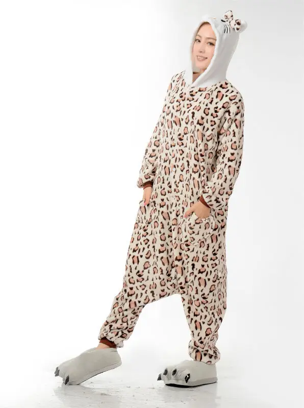 Мужские и женские леопардовые пижамы для взрослых с рисунками животных Onsie